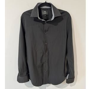 W.R.K. Men’s Black Performance Dress Shirt Size 15 – Slim Fit 4-Way Stretch